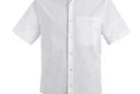 White short sleeve dress shirts for men