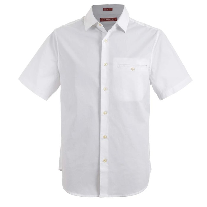 White short sleeve dress shirts for men