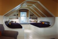 How to decorate a room with slanted ceiling