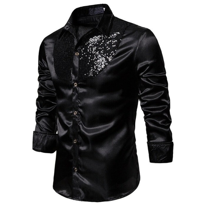 Shiny dress shirt mens