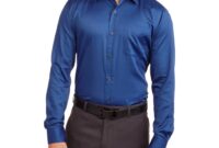 Mens black sateen dress shirt