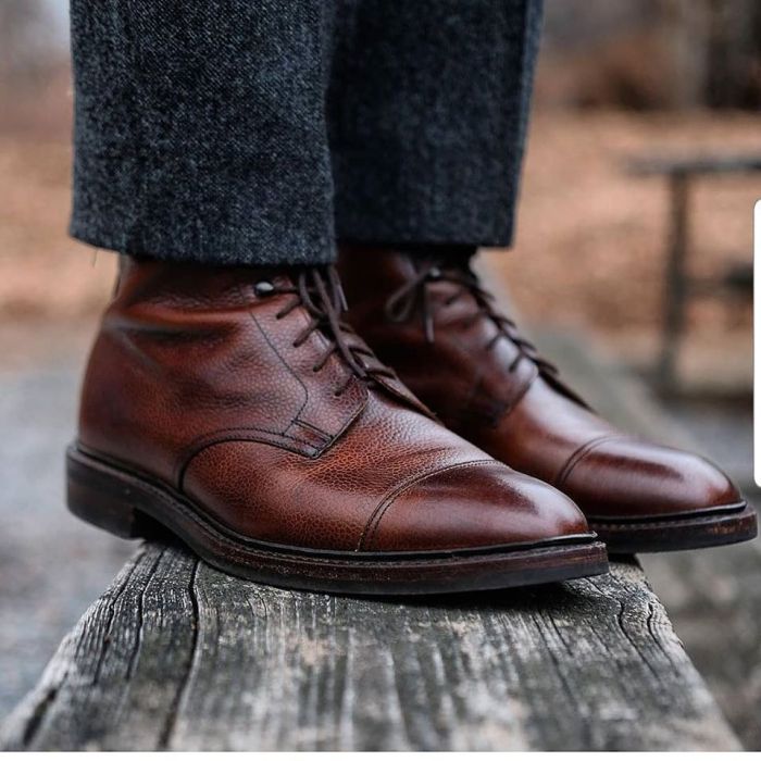 Mens brown boots dress shoes