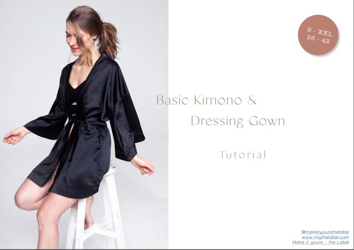 How to make a kimono style dressing gown